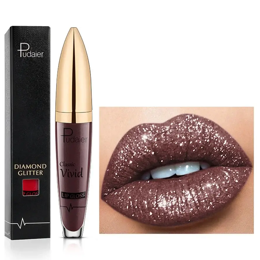 Αδιάβροχο Lip Gloss με Στρας – Λάμψη Μεγάλης Διάρκειας με Ποικιλία Χρωμάτων για Κάθε Περίσταση