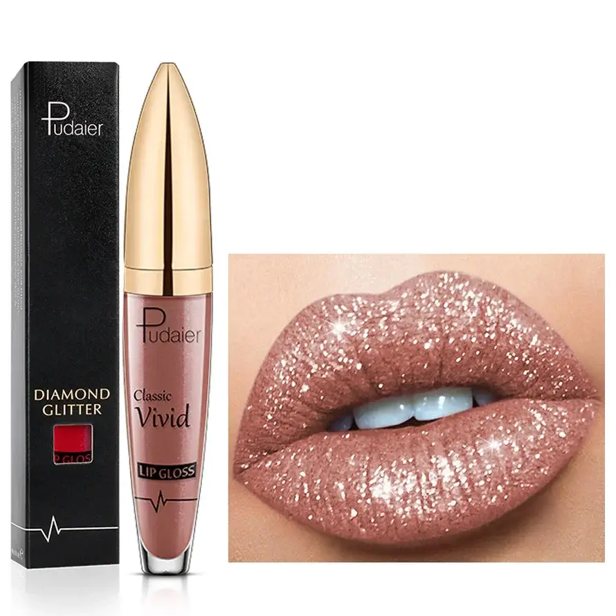 Αδιάβροχο Lip Gloss με Στρας – Λάμψη Μεγάλης Διάρκειας με Ποικιλία Χρωμάτων για Κάθε Περίσταση