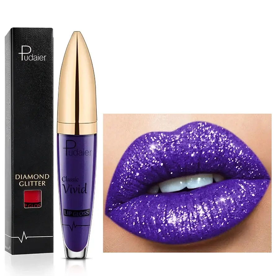 Αδιάβροχο Lip Gloss με Στρας – Λάμψη Μεγάλης Διάρκειας με Ποικιλία Χρωμάτων για Κάθε Περίσταση