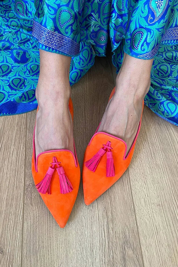 Ορθοπεδικά Γυναικεία Loafers με Φούντες