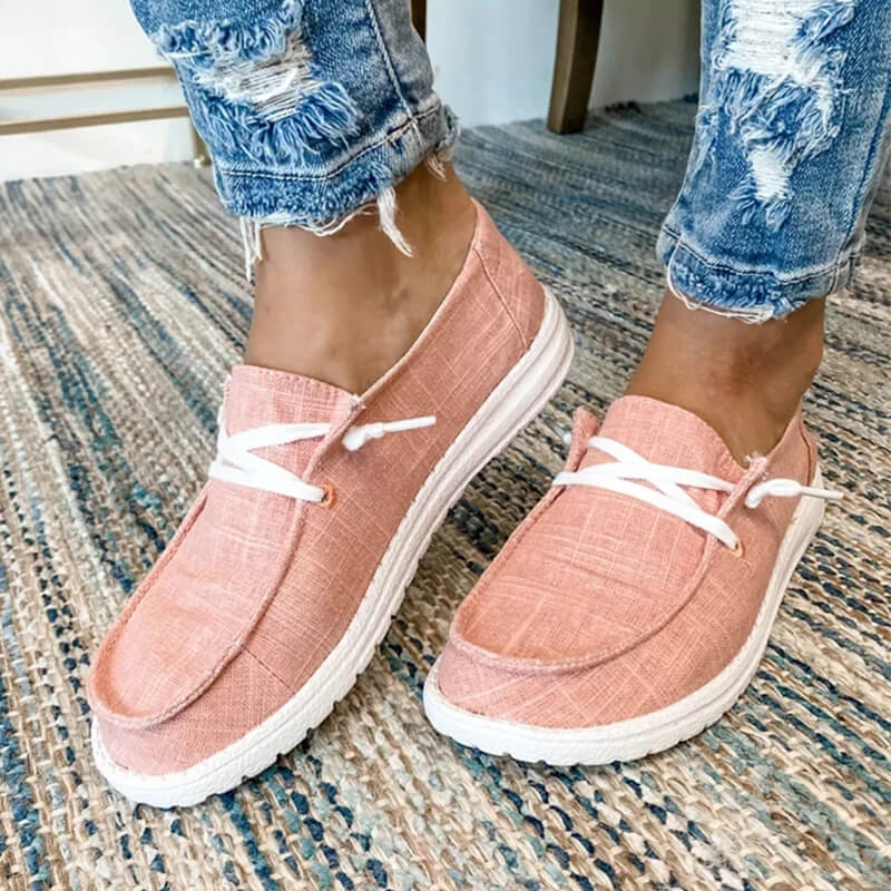Γυναικεία Καμβάδινα Loafers με Κορδόνια