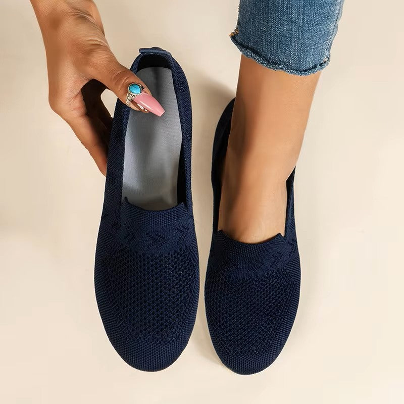 Γυναικεία Πλεκτά Loafers με Αντικραδασμική Προστασία και Υποστήριξη Καμάρας
