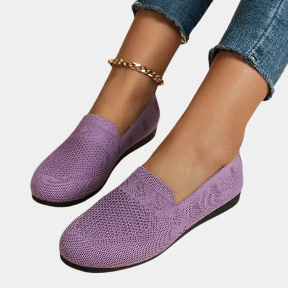 Γυναικεία Πλεκτά Loafers με Αντικραδασμική Προστασία και Υποστήριξη Καμάρας