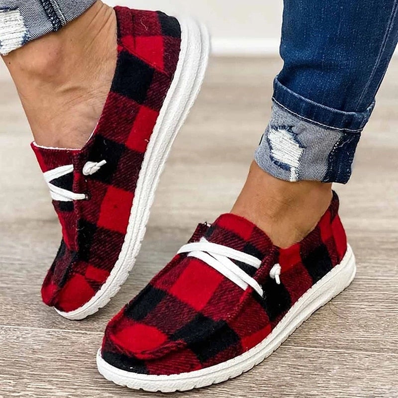 Γυναικεία Καμβάδινα Loafers με Κορδόνια