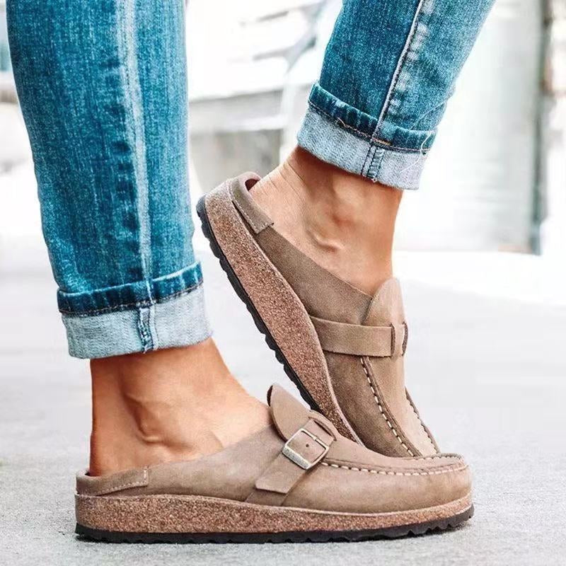 Ανδρικά Ορθοπεδικά Loafers από Σουέτ με Λουράκι και Αγκράφα