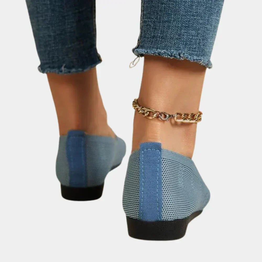 Γυναικεία Πλεκτά Loafers με Αντικραδασμική Προστασία και Υποστήριξη Καμάρας