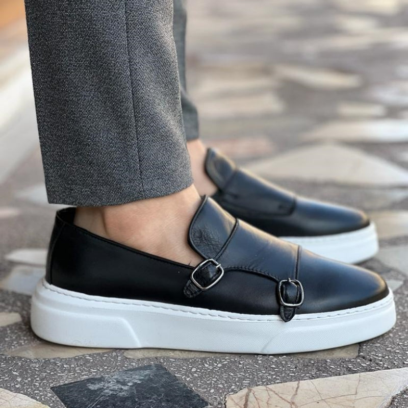 Ανδρικά Loafers Slip-On με Αγκράφα Monk Strap