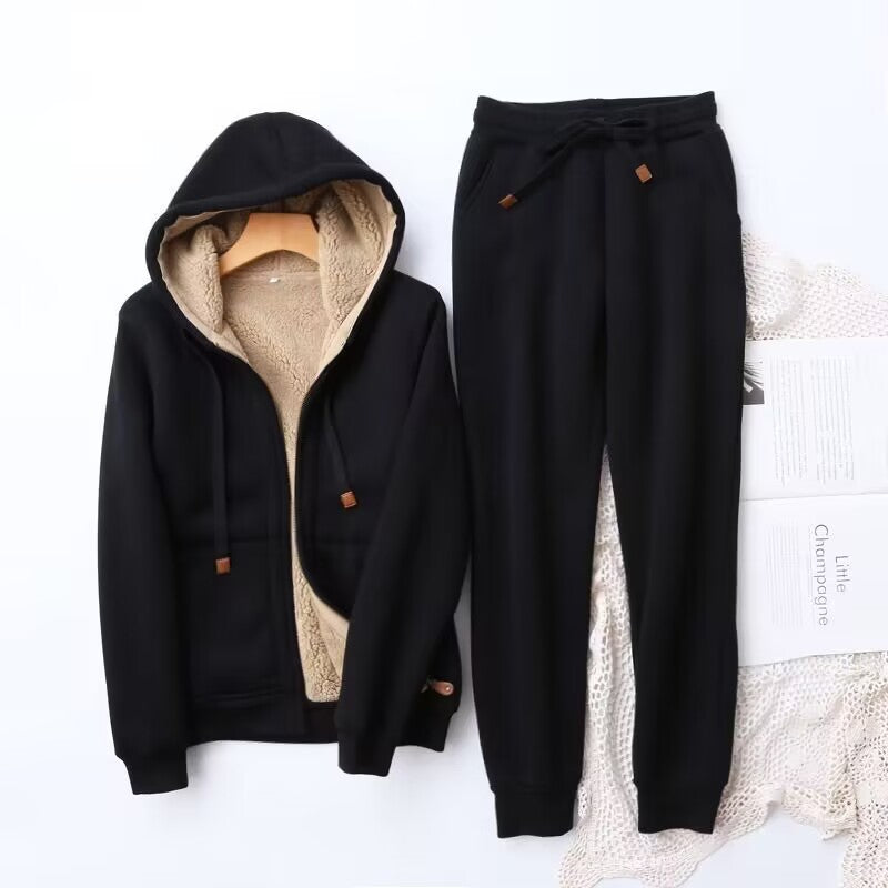 Γυναικείο Σετ Loungewear με Ζακέτα Φούτερ με Κουκούλα και Φερμουάρ