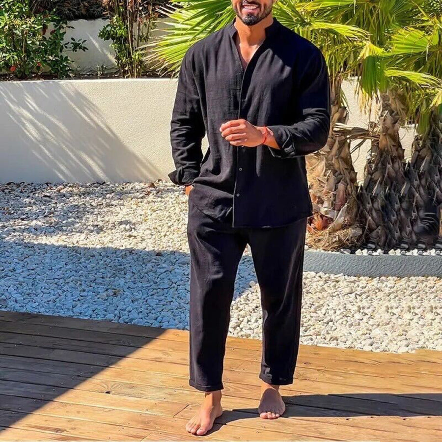 Ανδρικό Μακρυμάνικο Κάζουαλ Σετ Loungewear