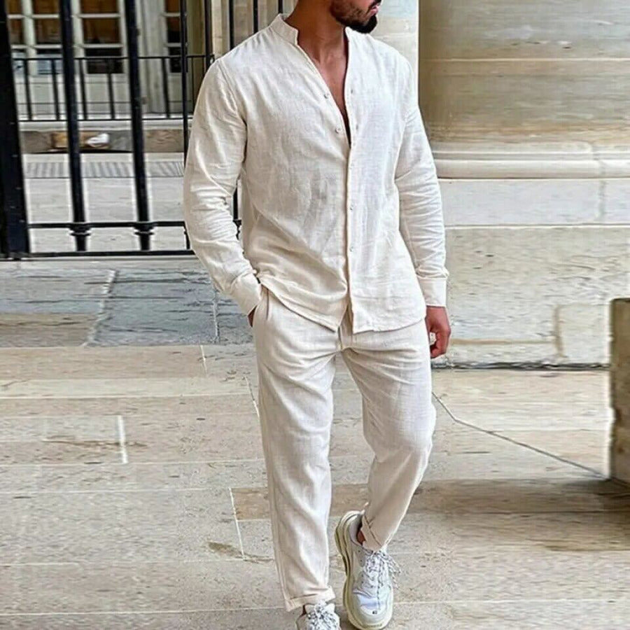 Ανδρικό Μακρυμάνικο Κάζουαλ Σετ Loungewear