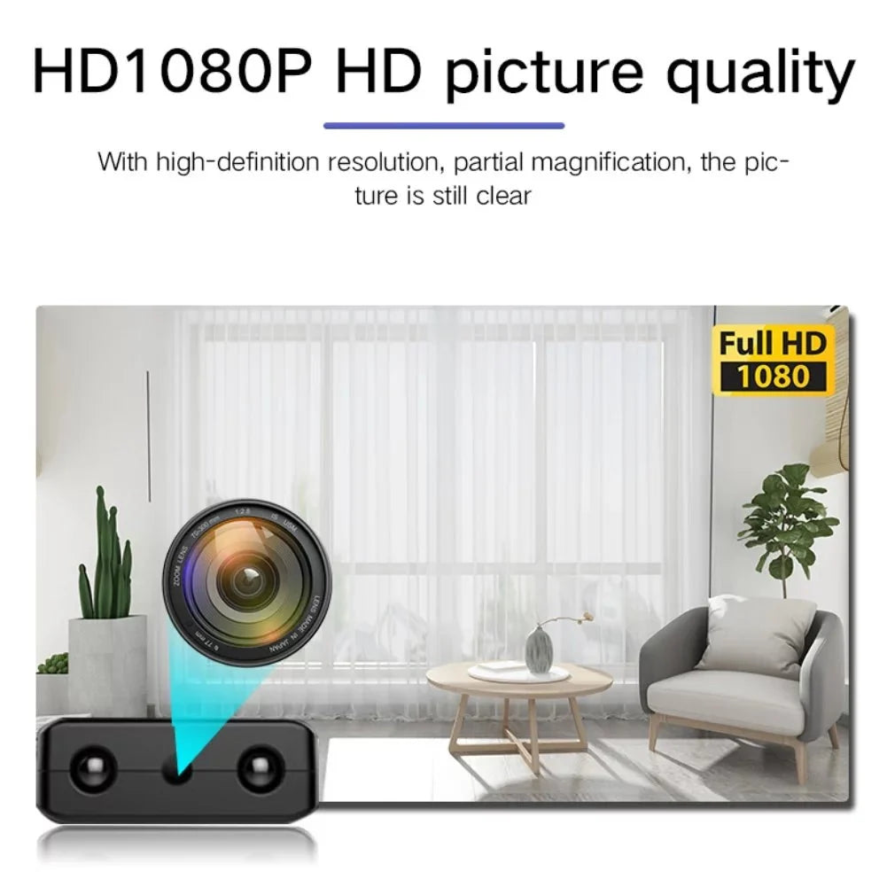 Συμπαγής Micro HD Κάμερα WiFi με Ήχο και Νυχτερινή Όραση