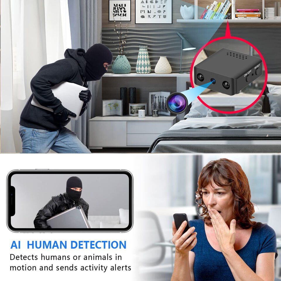Συμπαγής Micro HD Κάμερα WiFi με Ήχο και Νυχτερινή Όραση