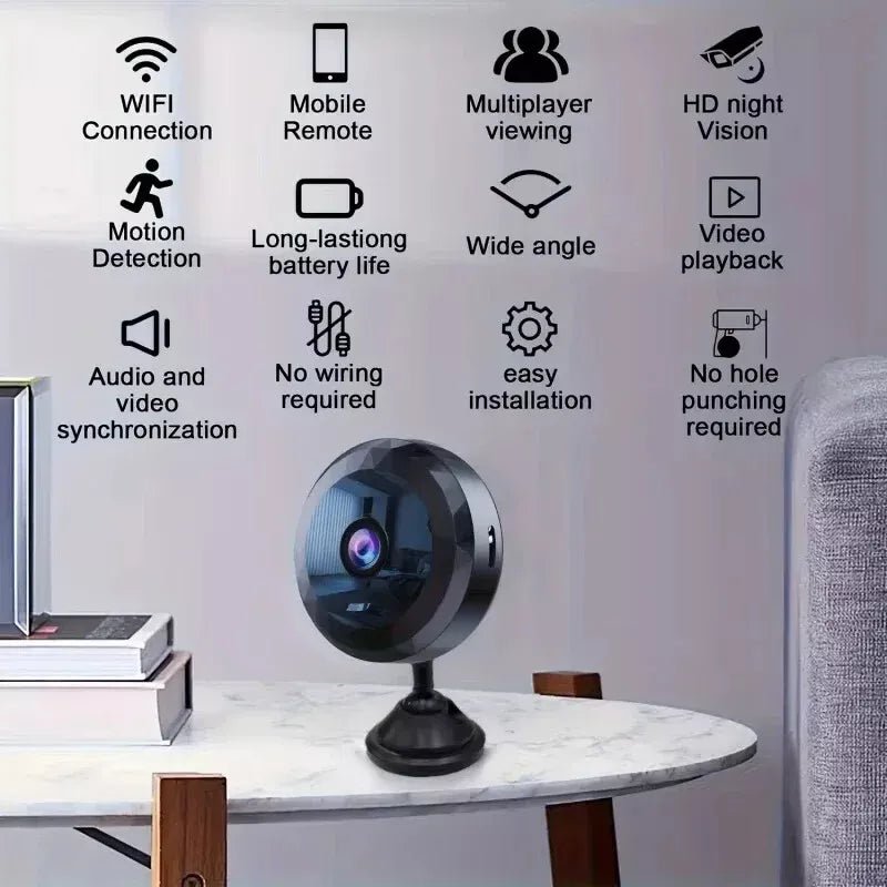 Mini Κάμερα WiFi: 1080P HD, Νυχτερινή Όραση, Ανίχνευση Κίνησης