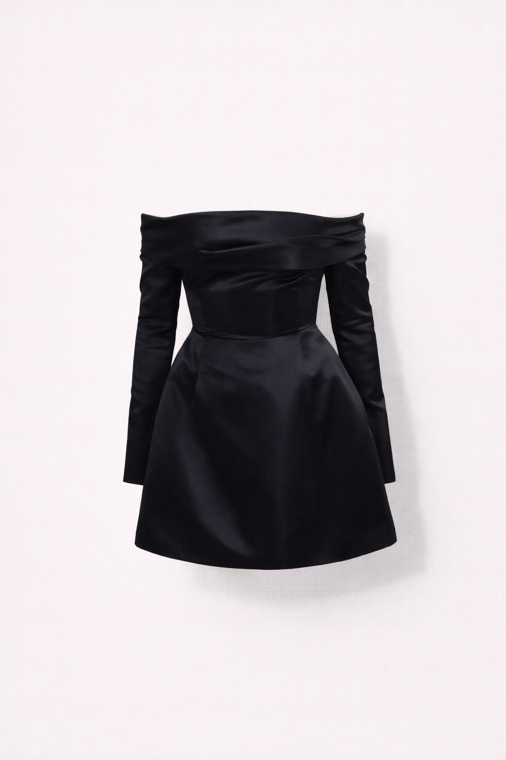 Γυναικείο μίνι φόρεμα Off-shoulder με μακριά μανίκια και city-chic στυλ