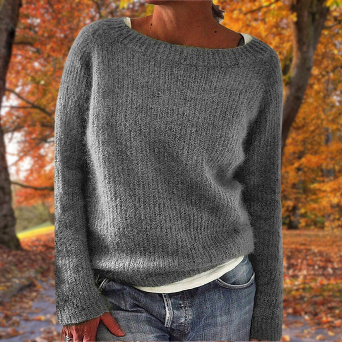 Γυναικείο Πλεκτό ΠουλOver με Μακριά Μανίκια