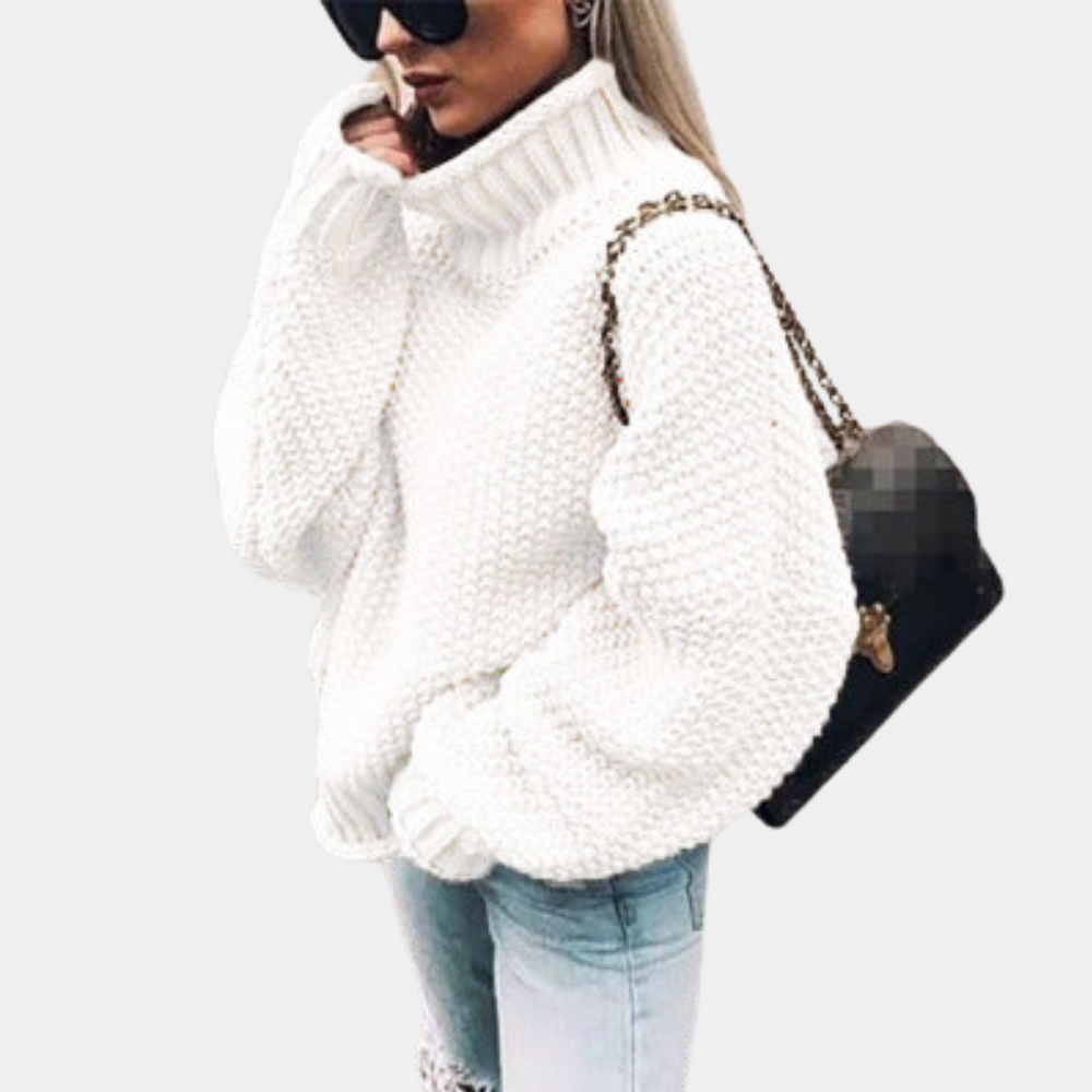 Γυναικείο Πλεκτό ΠουλOver Oversized με Ζιβάγκο