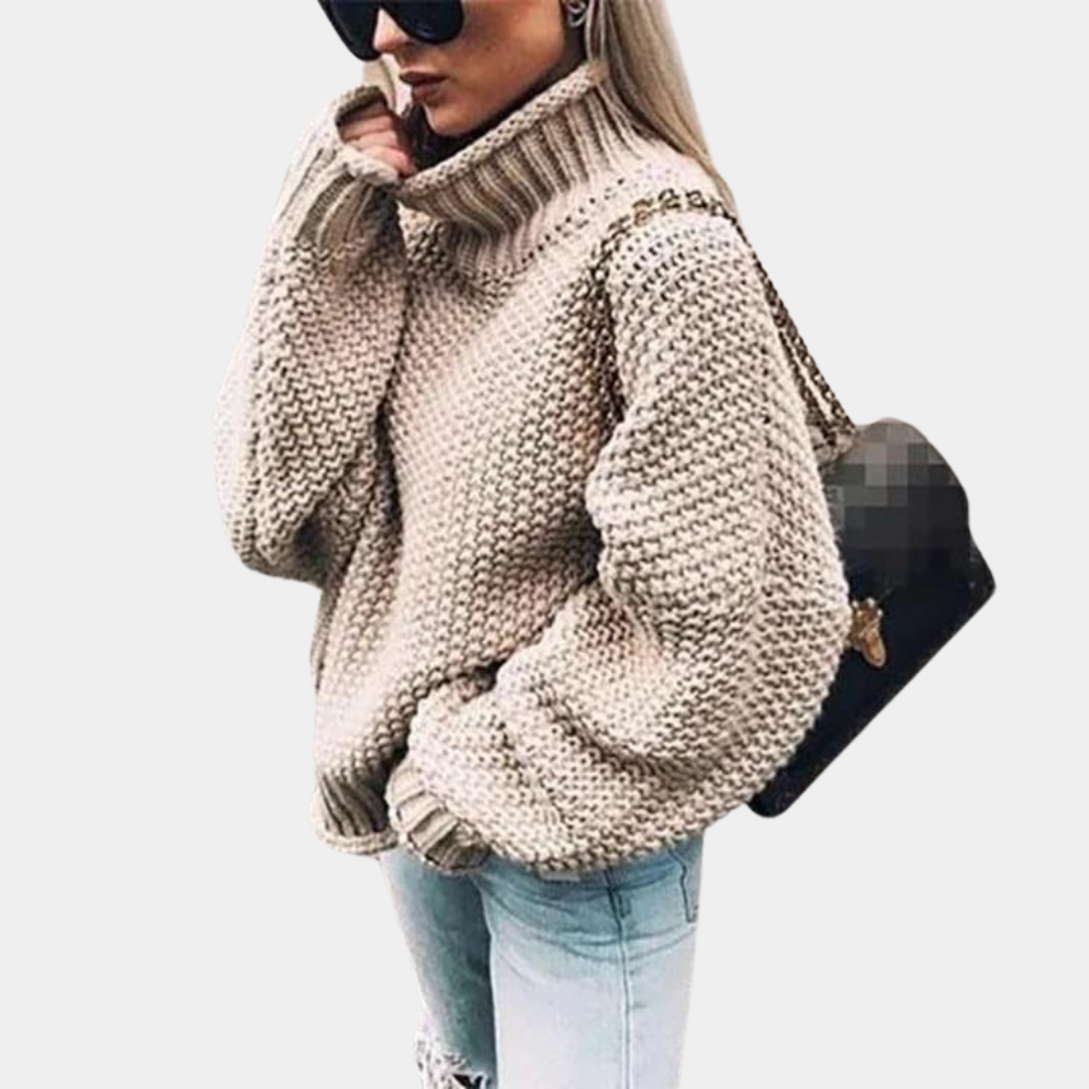 Γυναικείο Πλεκτό ΠουλOver Oversized με Ζιβάγκο