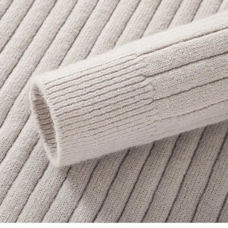 Ανδρικό Πλεκτό ΠουλOver Slim-Fit με Μισό Φερμουάρ