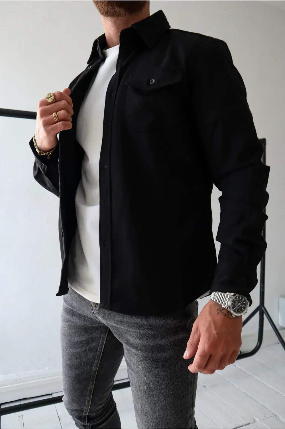 Ανδρικό Τζάκετ Πουκάμισο - Overshirt με Κουμπιά