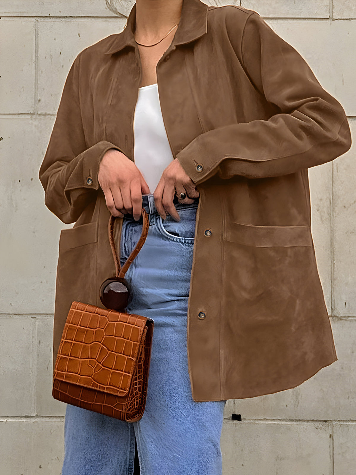 Γυναικείο Μοντέρνο Oversized Τζάκετ σε Στυλ Σουέτ