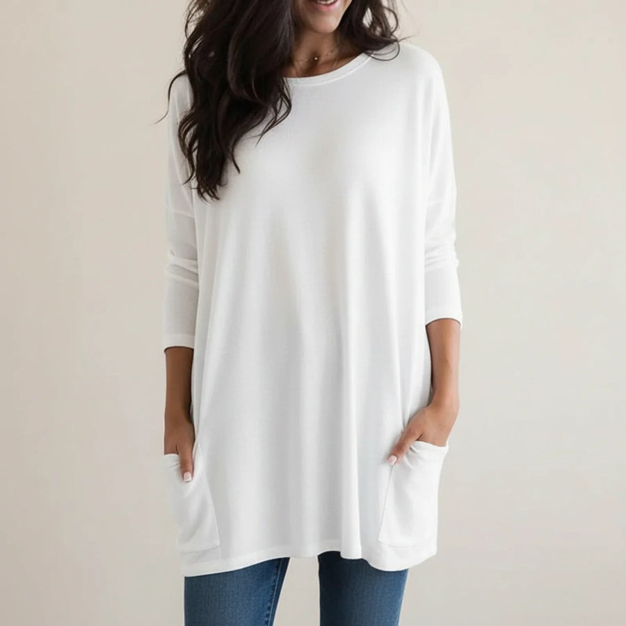 Γυναικείο Oversized Πλεκτό Φόρεμα με Τσέπες