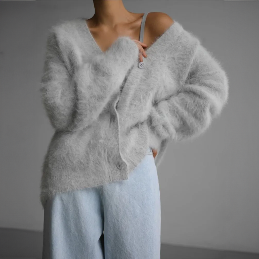 Γυναικεία Oversized Ζακέτα με Κουμπιά