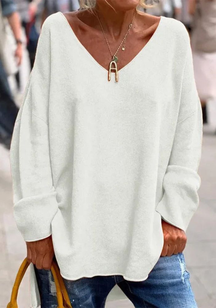 Μαλακό Πουλόβερ από Κασμίρ σε Oversized Γραμμή