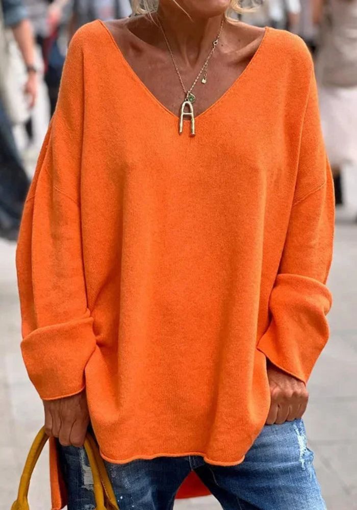 Μαλακό Πουλόβερ από Κασμίρ σε Oversized Γραμμή