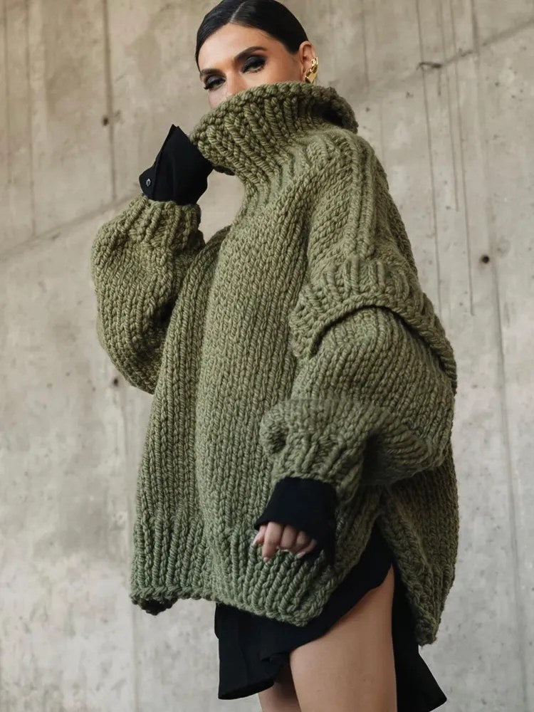 Γυναικείο Πλεκτό Φόρεμα Πουλόβερ Oversized