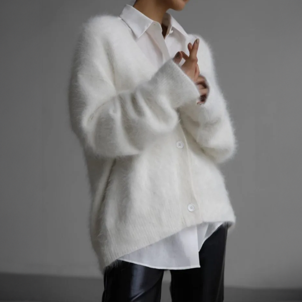 Γυναικεία Oversized Ζακέτα με Κουμπιά