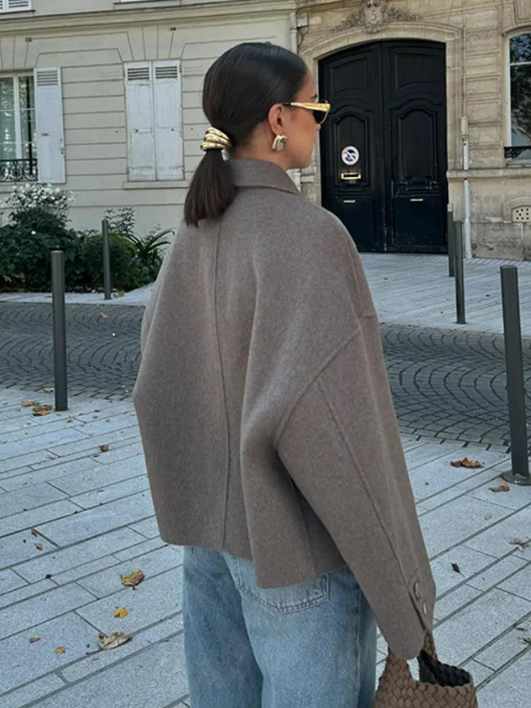 Oversized Κοντό Γυναικείο Τζάκετ
