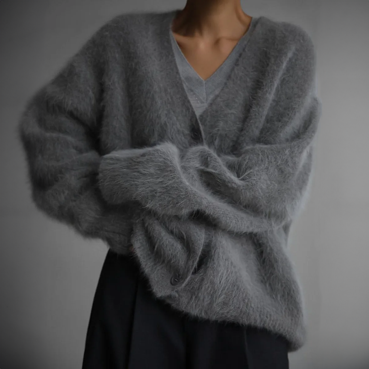Γυναικεία Oversized Ζακέτα με Κουμπιά