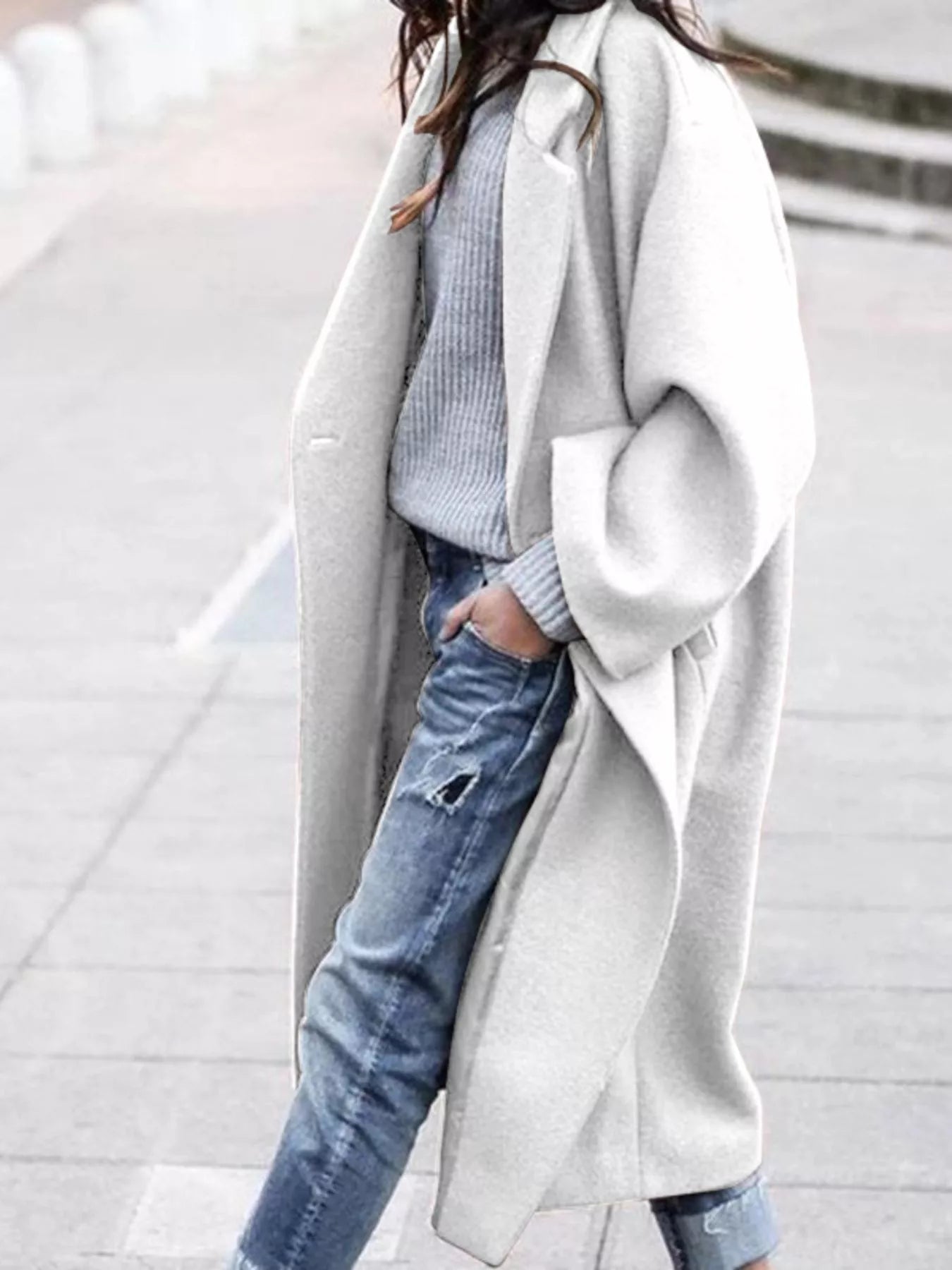 Γυναικείο Μακρύ Παλτό Oversized