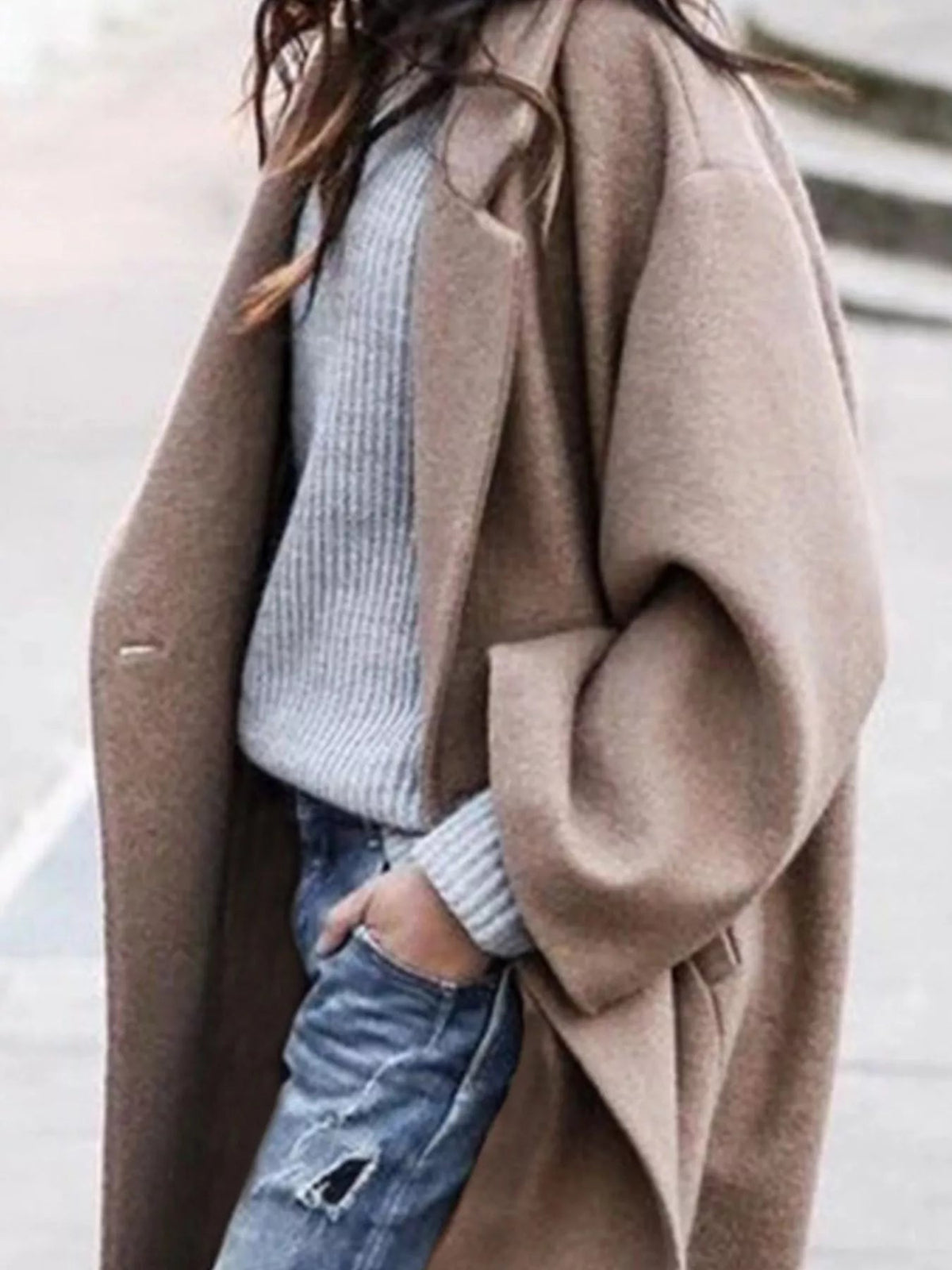 Γυναικείο Μακρύ Παλτό Oversized