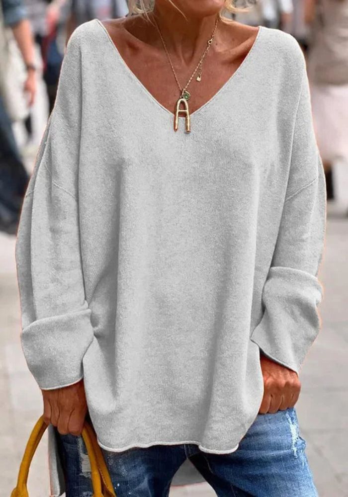 Μαλακό Πουλόβερ από Κασμίρ σε Oversized Γραμμή