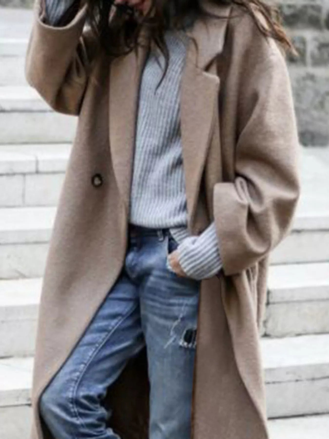 Γυναικείο Μακρύ Παλτό Oversized