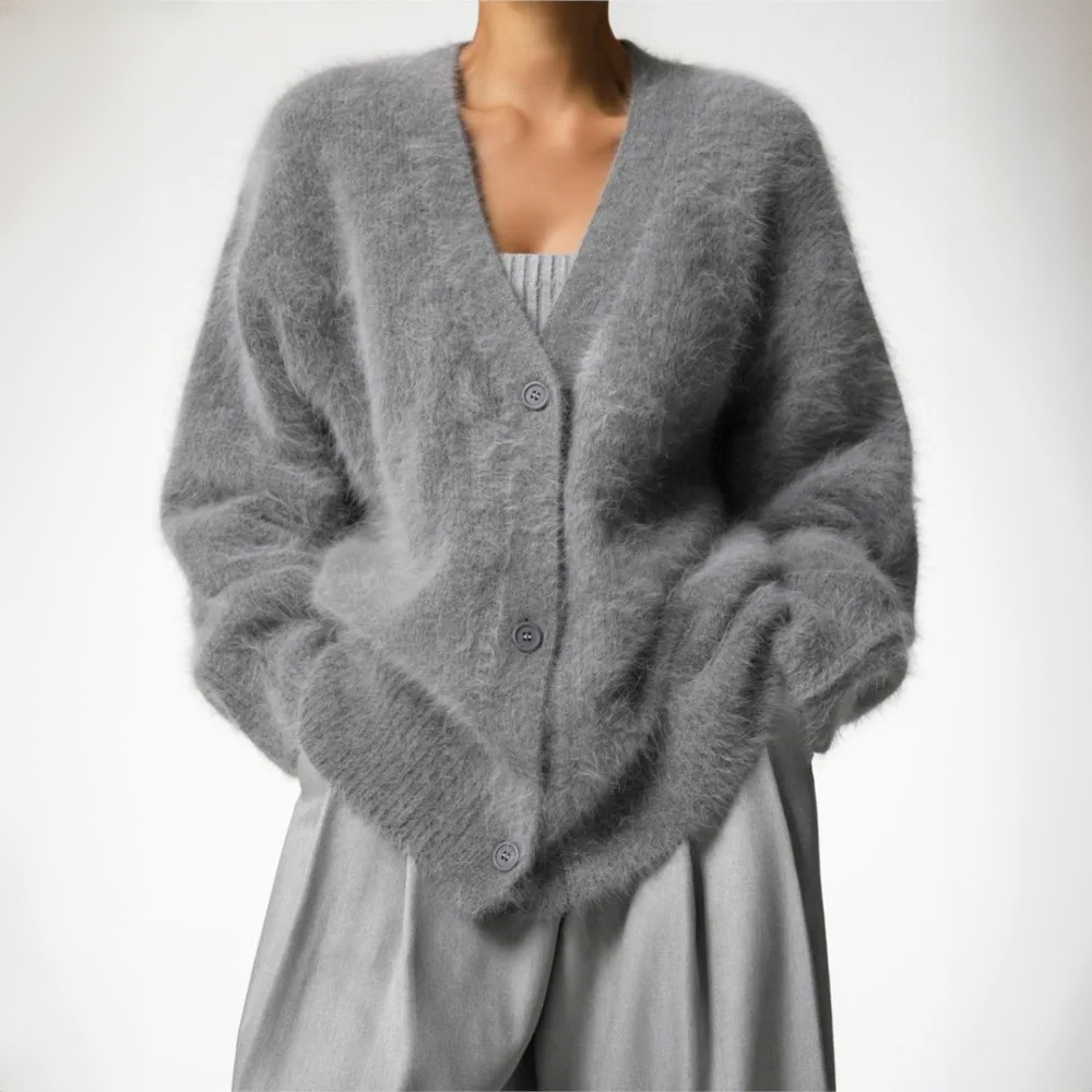 Γυναικεία Oversized Ζακέτα με Κουμπιά
