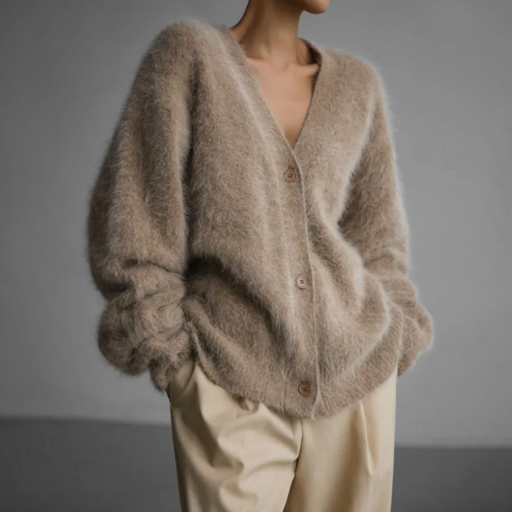 Γυναικεία Oversized Ζακέτα με Κουμπιά