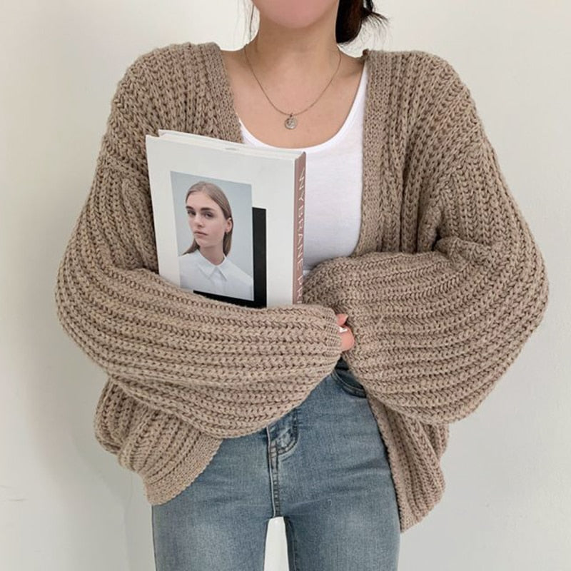 Γυναικεία Oversized Ανοιχτή Ζακέτα Cardigan