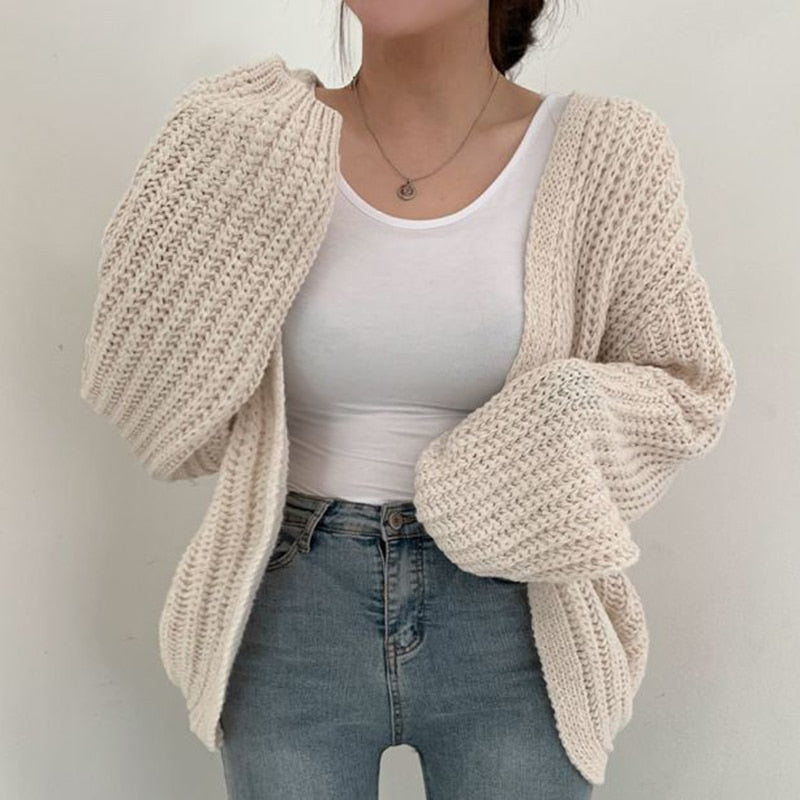 Γυναικεία Oversized Ανοιχτή Ζακέτα Cardigan