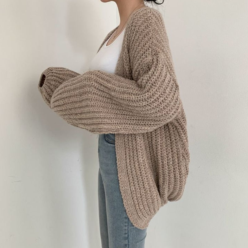 Γυναικεία Oversized Ανοιχτή Ζακέτα Cardigan