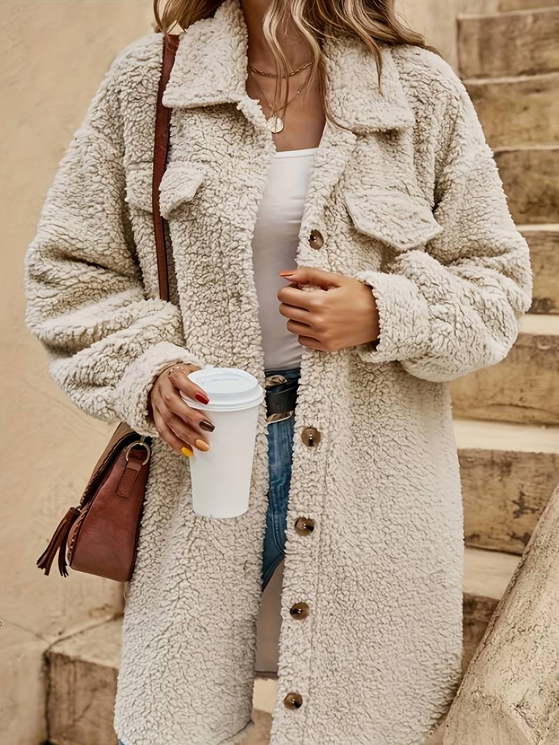 Γυναικείο Oversized Παλτό Sherpa