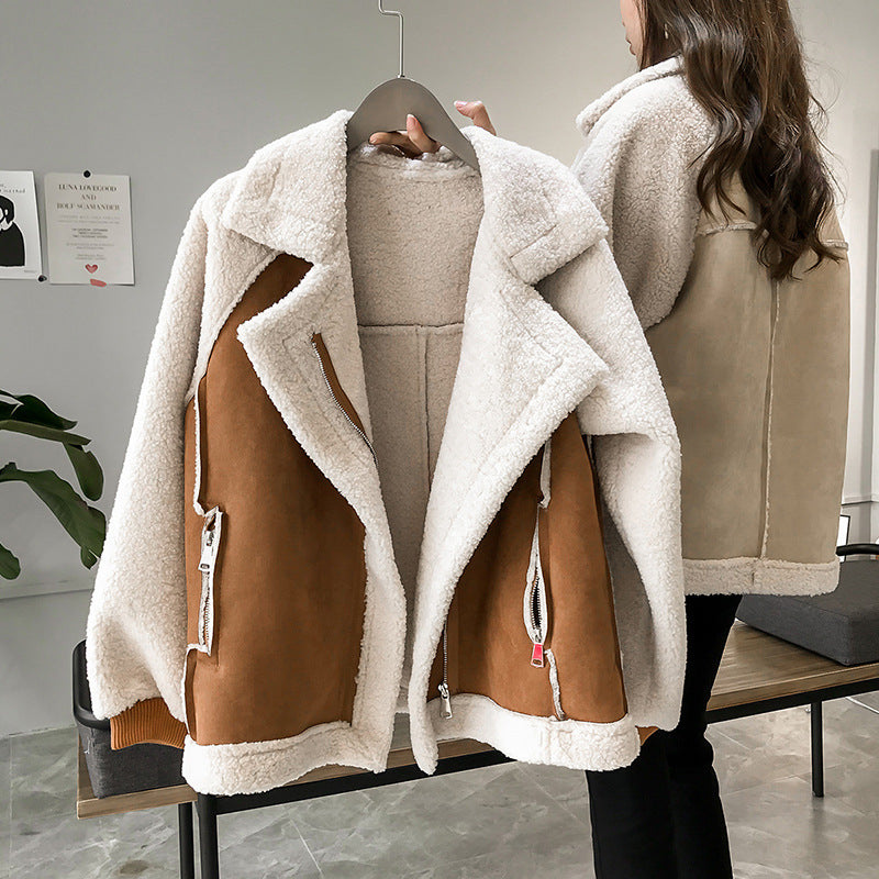 Γυναικείο Oversized Τζάκετ Sherpa