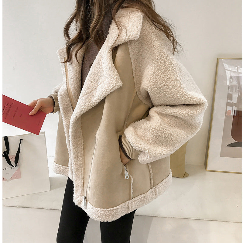Γυναικείο Oversized Τζάκετ Sherpa