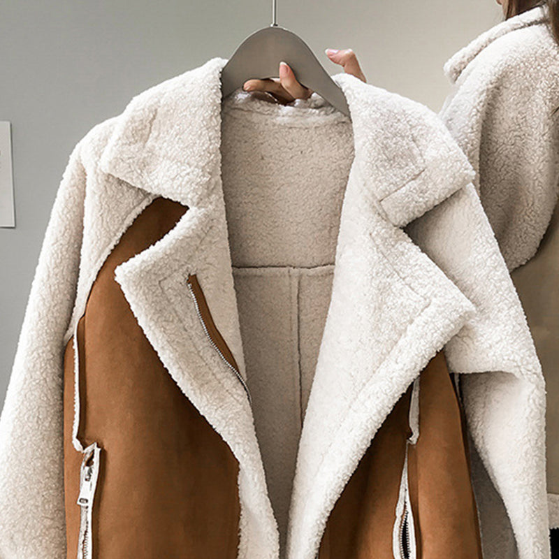 Γυναικείο Oversized Τζάκετ Sherpa