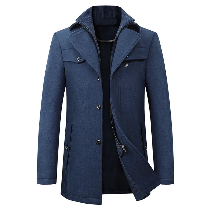 Ανδρικό Ημίπαλτο Pea Coat Mεσαίου Μήκους