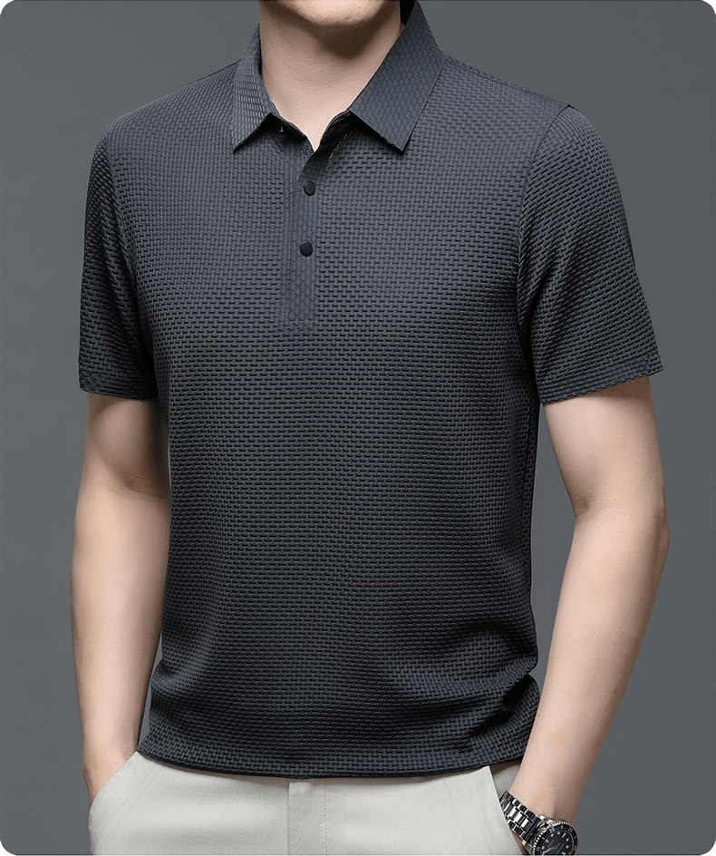 Ανδρική Ανάγλυφη Μπλούζα Polo – Κομψή Υφή & Κλασική Εφαρμογή