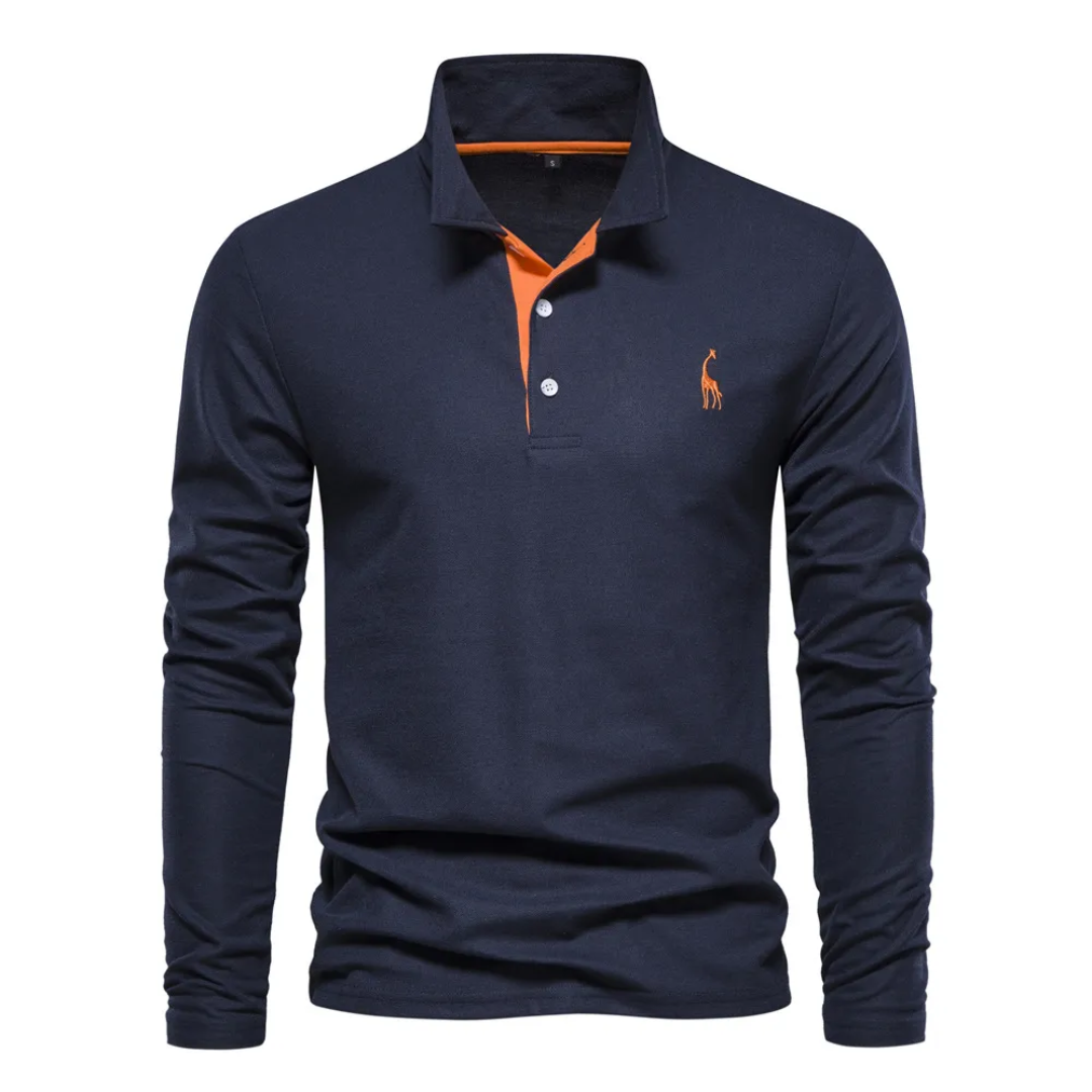 Ανδρική Μακρυμάνικη Μπλούζα Polo Slim Fit