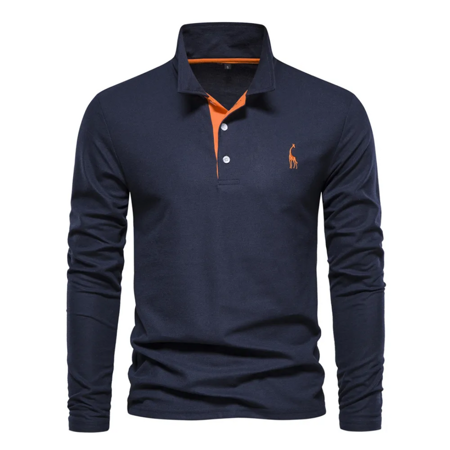 Ανδρική Μακρυμάνικη Μπλούζα Polo Slim Fit