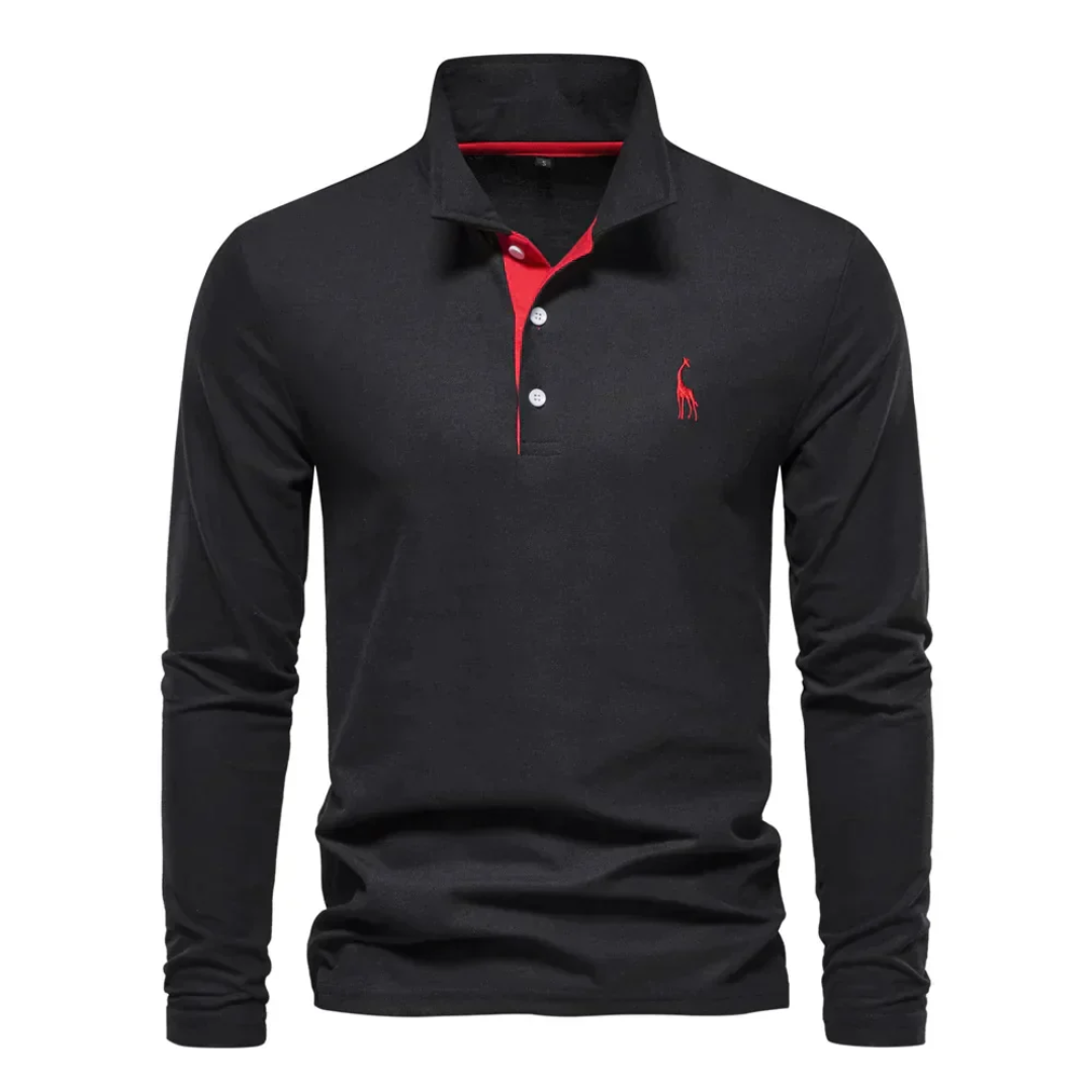 Ανδρική Μακρυμάνικη Μπλούζα Polo Slim Fit